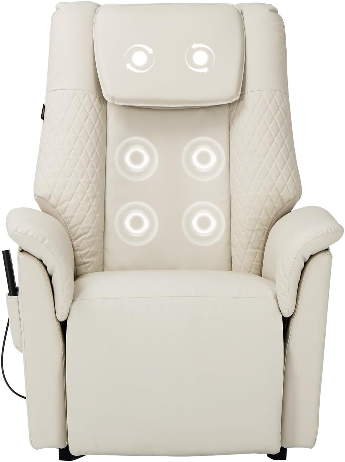 COLAMY White Massage Recliner Chair product image