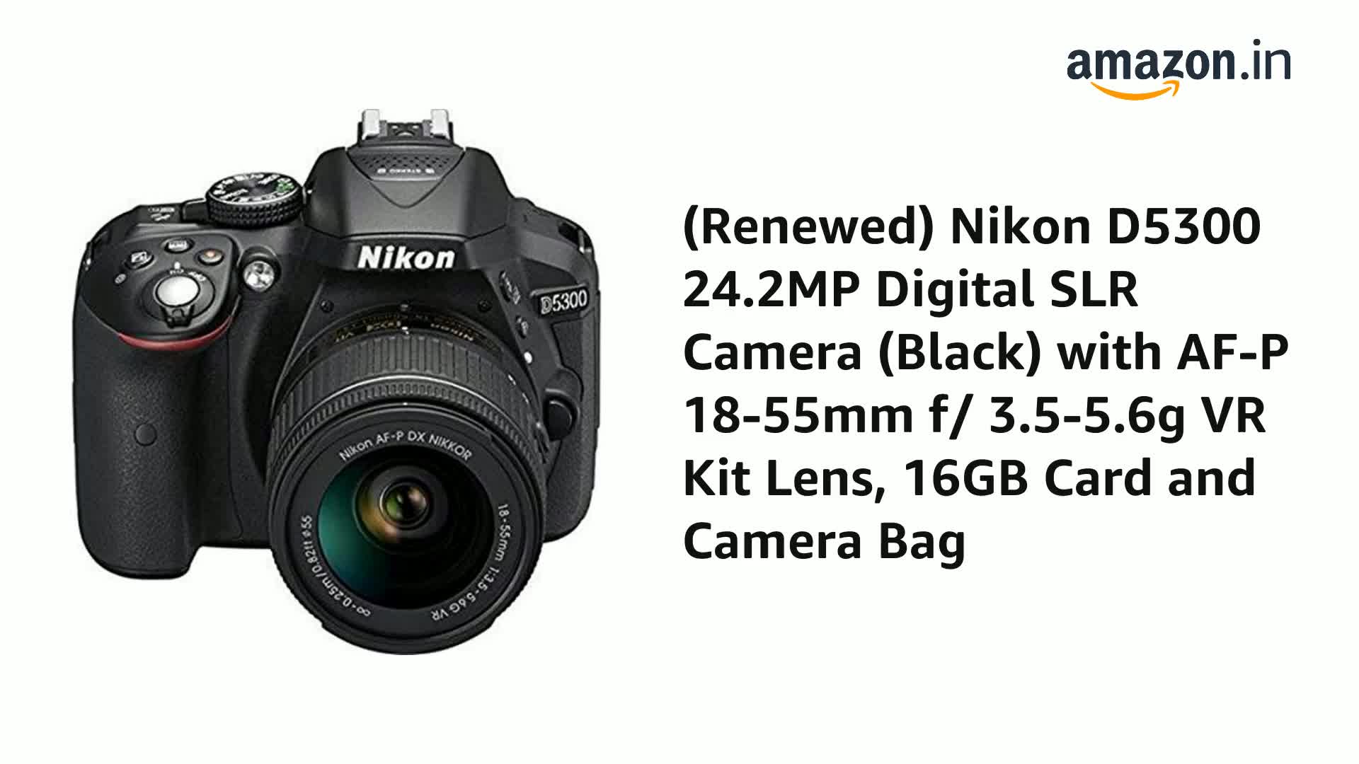 Buy (Refurbished) Nikon D5300 24.2MP Digital SLR Camera (Black