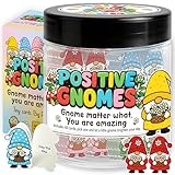 Positive Gnome Jar With 60 Affirmation Cards, Gnome Gifts For Women, Emotional Support Gnomes, Inspirational Gifts for Women, Stuff For Teen Girls, Stocking Stuffers Teens, Birthday Gift For Teenagers