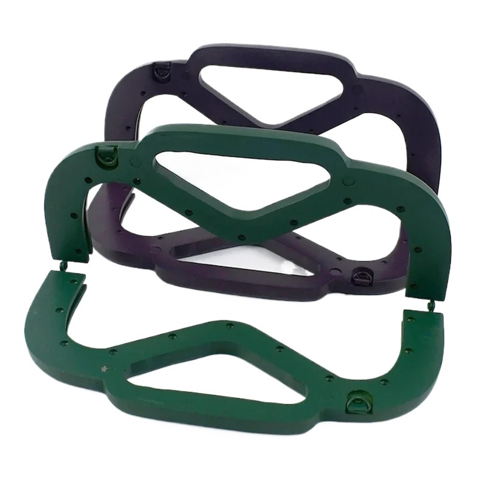 Asa de madera for bolso 25 cm, marco magnético for monedero, soporte costura for bolsos mujer, asas, accesorios bricolaje(LightGreen)