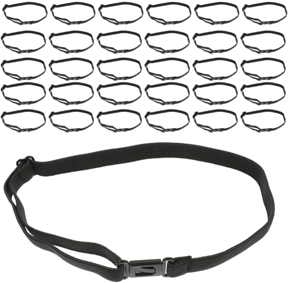 TOYANDONA Adjustable Bow Tie Elastic Straps with Buckle 40pcs Black Polyester Pretied Design for Comfortable Fit, Suitable for Business Meetings and Formal Events