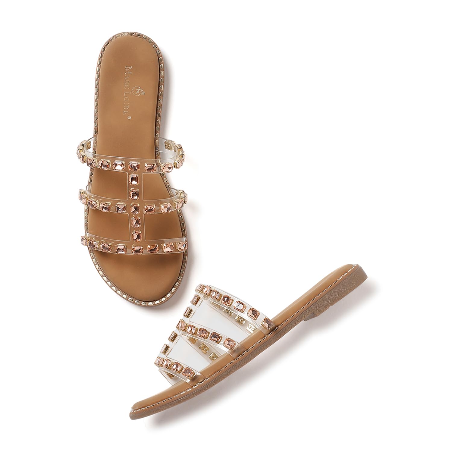 marc loire Women Embellished Ethnic Flats | Slip-On Open Toe Fashion Sandals with Comfortable Sole | Stylish Traditional Chappals-picture-48