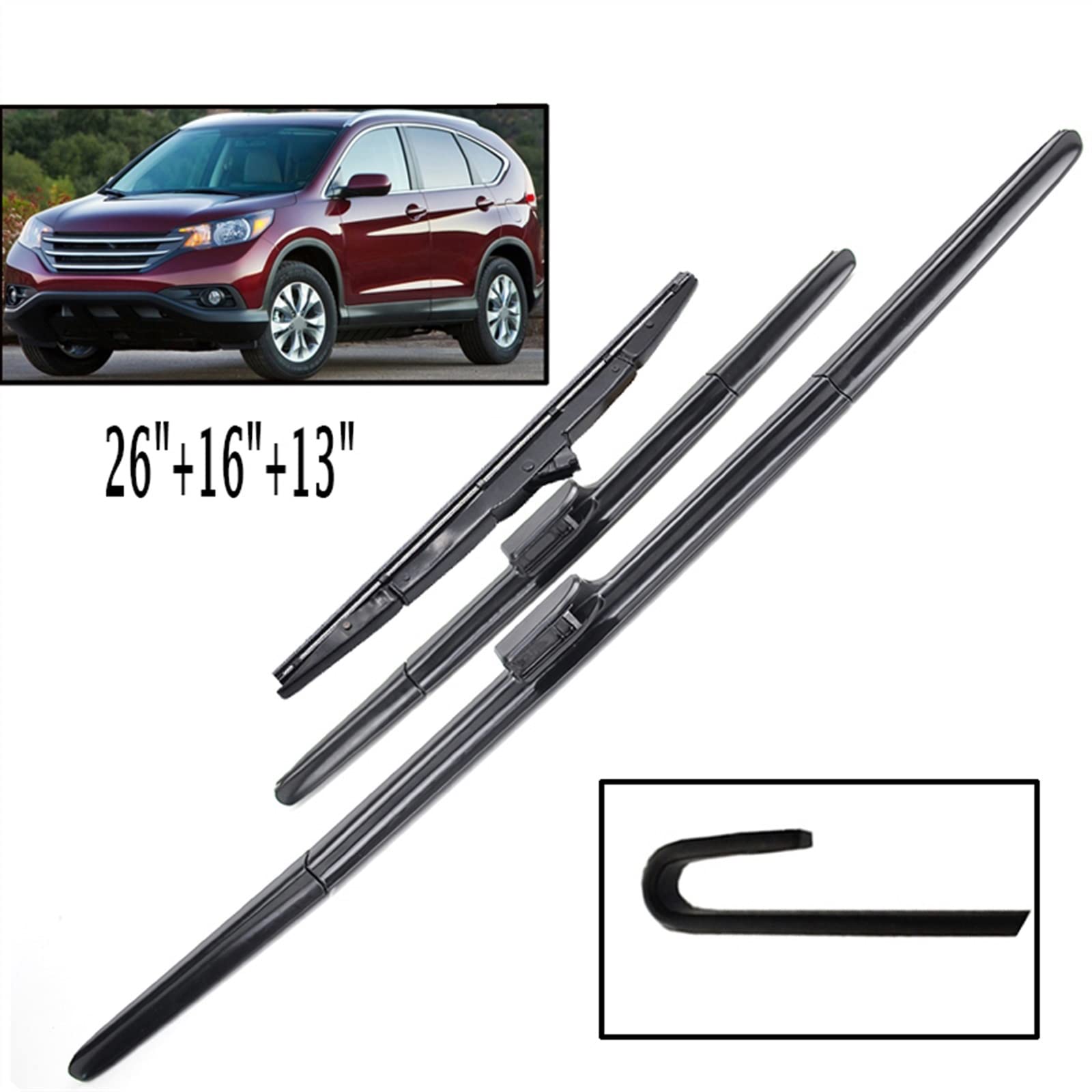 Limpiaparabrisas Limpiaparabrisas De 26 "16" 13 ", Escobilla Limpiaparabrisas Delantera Y Trasera Para Honda CR-V CRV 2012 2013 2014 2015 2016