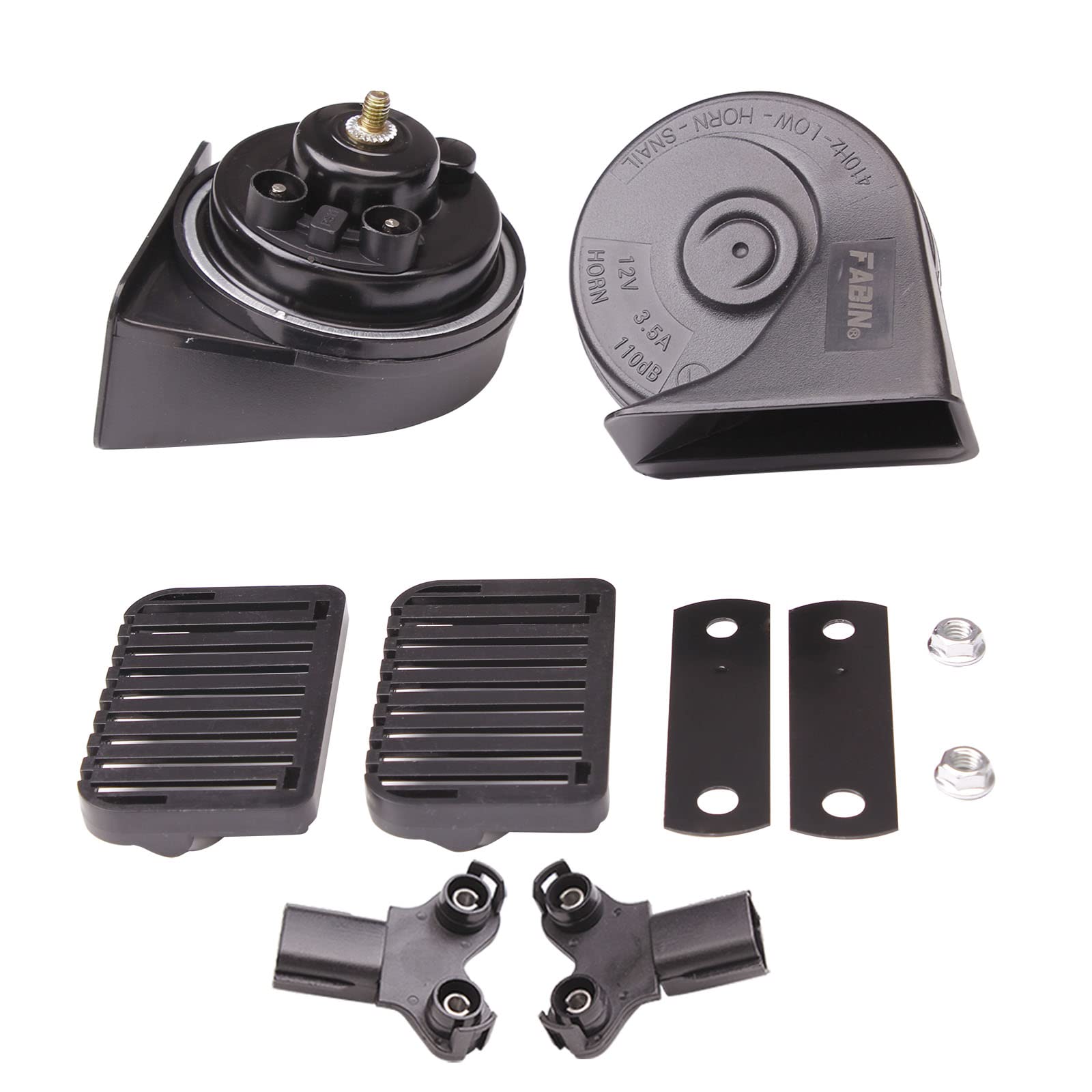 AOLIHAN Car Horn Compatible with Hyundai, 12V Waterproof Snail Horns Loud 125db High/Low Tune (Horn with Plug for Hyundai)