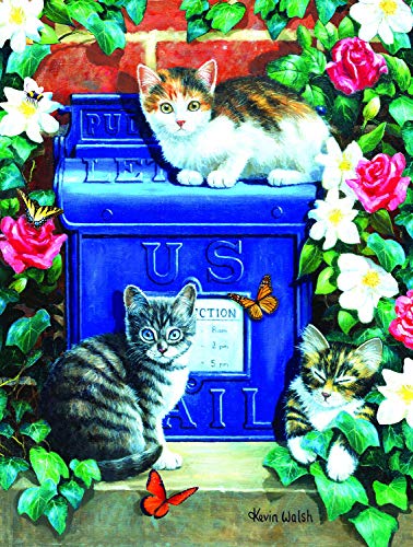 SunsOut 13840 - Puzzle de 300 piezas Mail Box Kittens por Kevin Walsh - Tamaño terminado 18" x 24" miniatura 3
