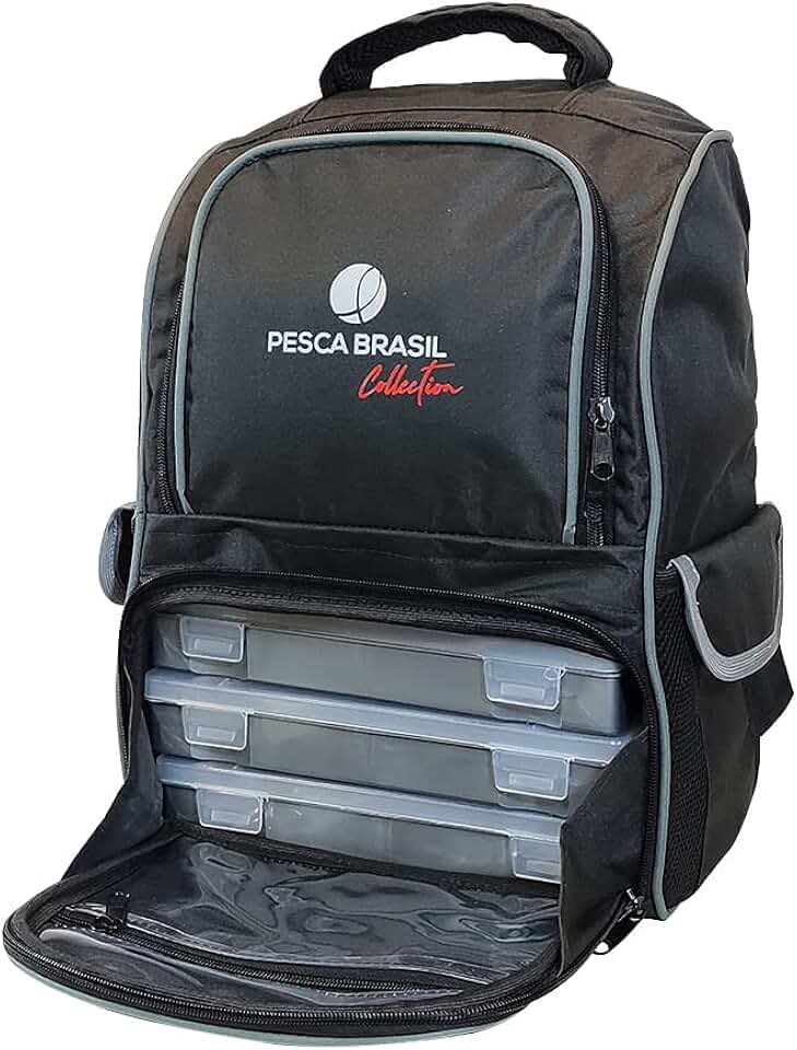Mochila de Pesca Fishing Bag Pesca Brasil Preto Único