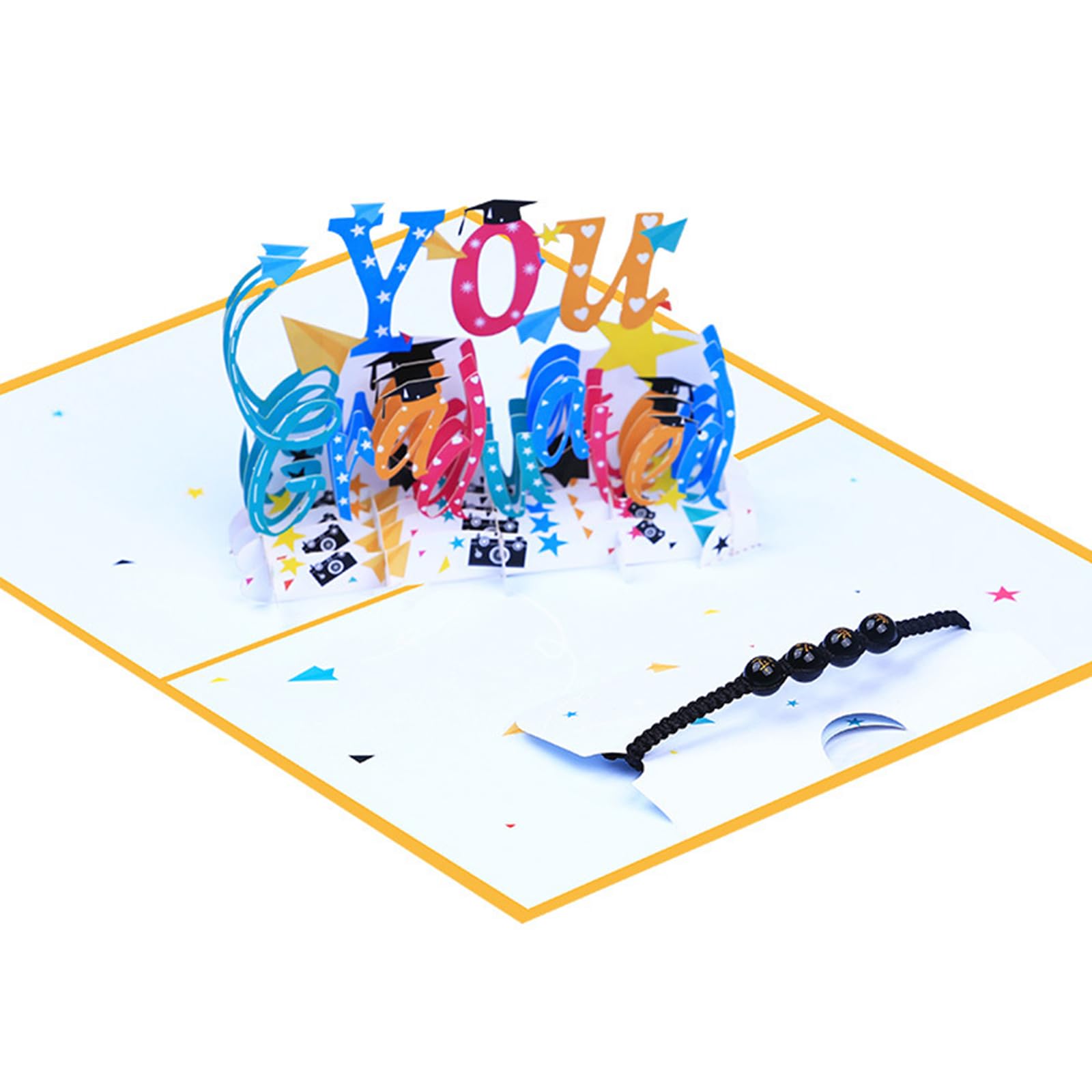 Tsophreniq 3D Greeting Card with Good Luck for Graduate and Education Professional Stylish Graduation Season Gift Graduation Ceremony Accessories