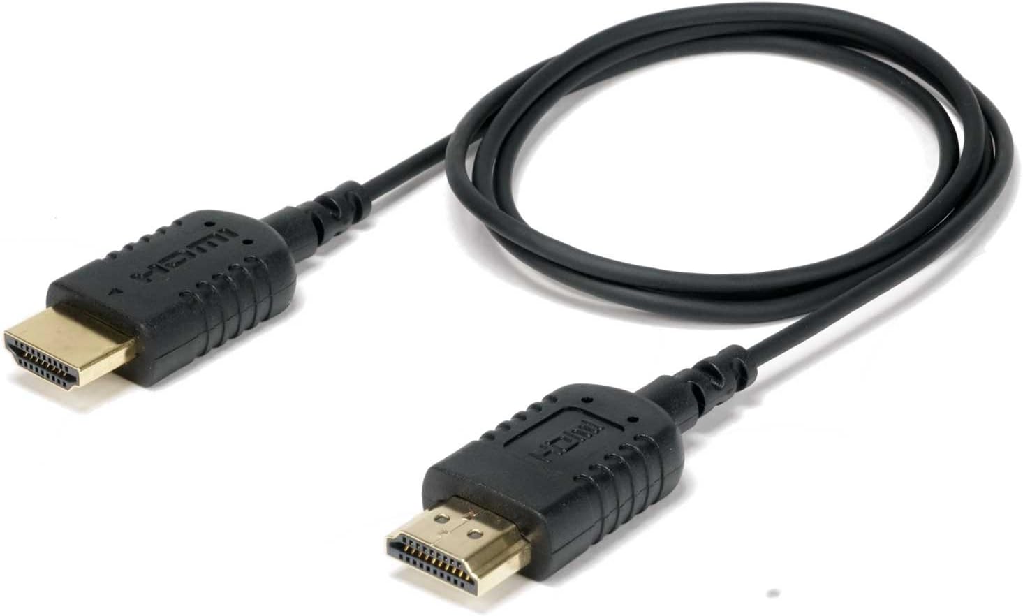 EVO GimbalsUltra Thin HDMI Cable, Reflex Ultra Thin HDMI to HDMI Cable 3.0' FT / 91.4cm | Super Flexible 2.5mm Thick, 4K HDR HDMI 2.0 Type-A Male to Male for Camera, Camcorder, Monitor, Gimbal