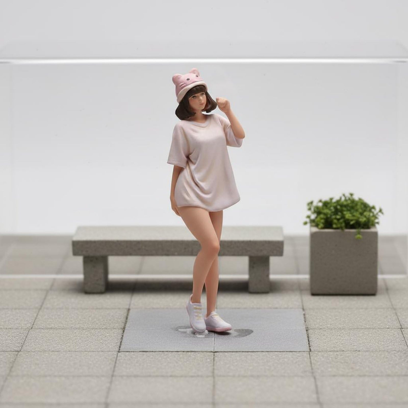 TISHITA Miniatur Puppe Figur Mädchen Sammelfigur Resin Modellfigur Deko Accessoire Sorgfältig Handbemalt für Stimmige Miniaturen für Dioramen Modellräume Regale Schreibtisch Wohnraum