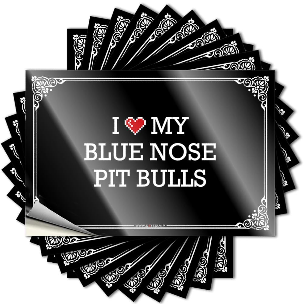 Patio Bar Accessories Decal Durable Water | I Love My Blue Nose Pit Bulls Fall Self Adhesive Sticker for Darts DIY(8X12CM)