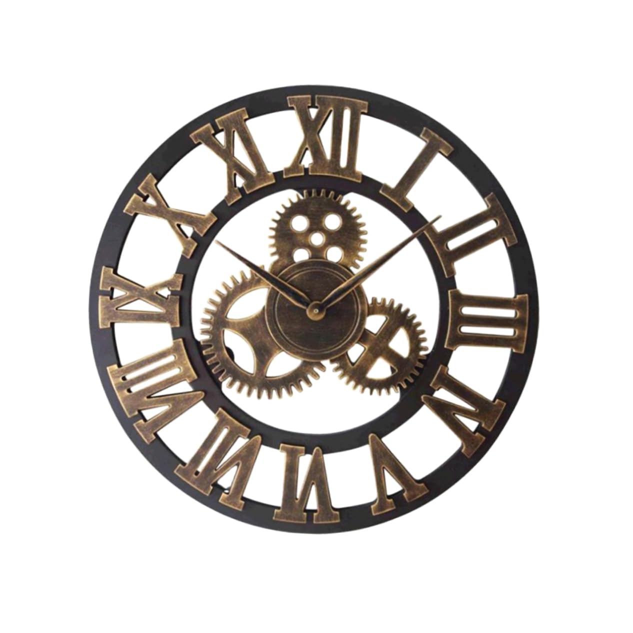 ABOOFAN 34cm Retro Wanduhr aus Metall im Industriedesign mit Zahnradmotiv Dekorative Hängeuhr ohne Batterie für Wohnzimmer Küche Schlafzimmer