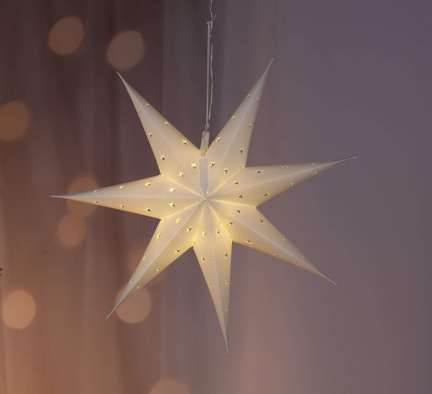 LED Weihnachtsstern mit Auto Timer - 60x21 cm - LED Stern zu Weihnachten  zum aufhngen - Fensterdeko Batterie betrieben : Amazon.de: Beleuchtung