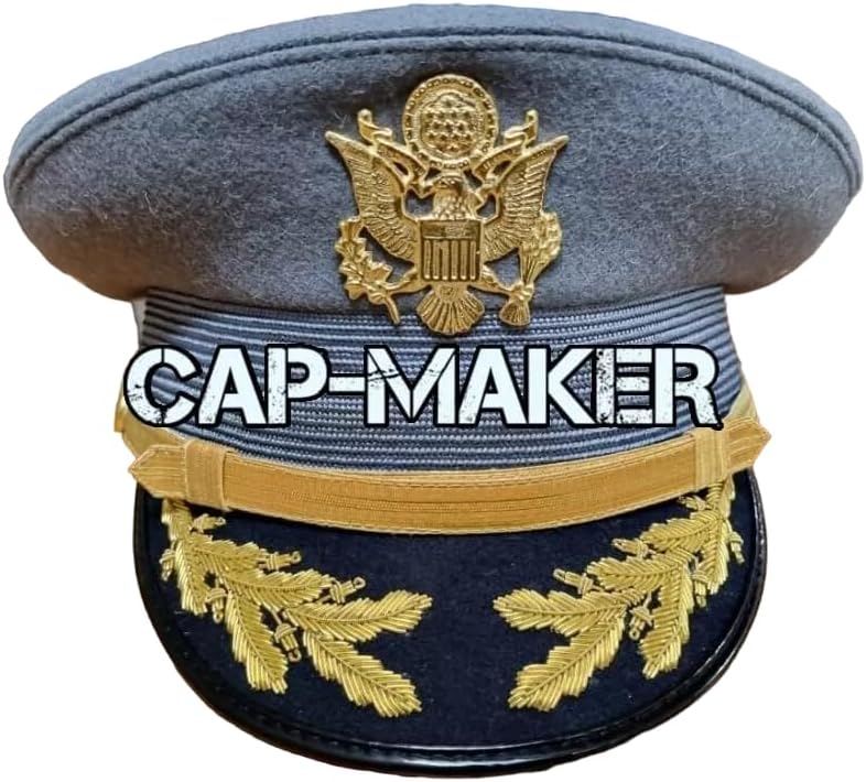 Replica US Army Field Grade Officer Service Dress Grey Wool Hat Cap