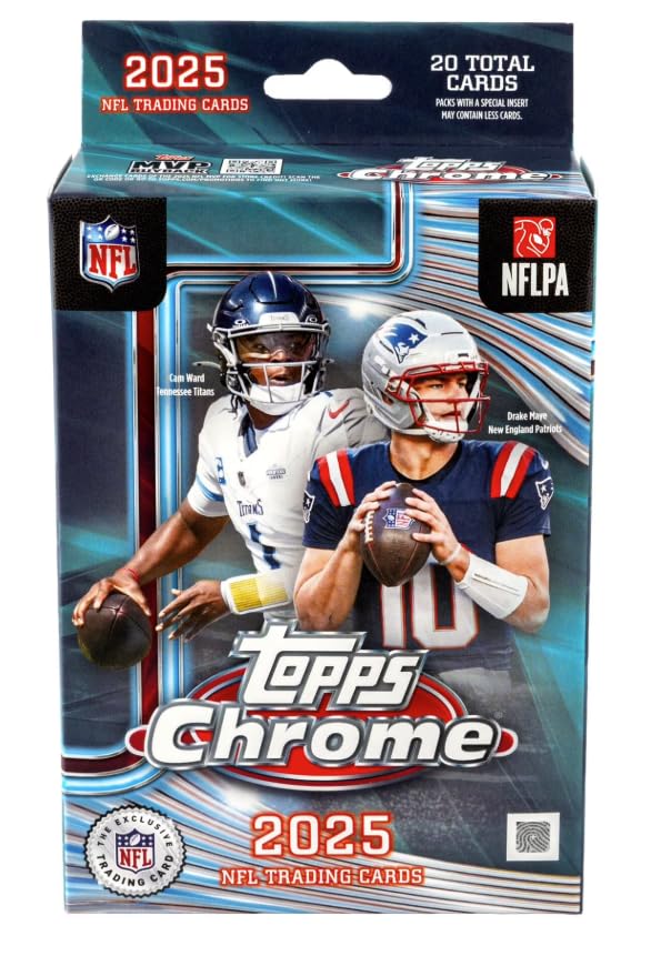 2025 Chrome Football Card Hanger Box (20 Cards) (Pulsar Parallels)