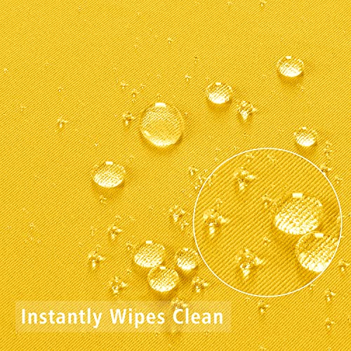 Image of Obstal 210GSM Rectangle Table Cloth, Yellow, 60 x 102 Inch | Heavy Duty Water Proof Microfiber Tablecloth, Decorative Fabric Table Cover for Outdoor and Indoor Use