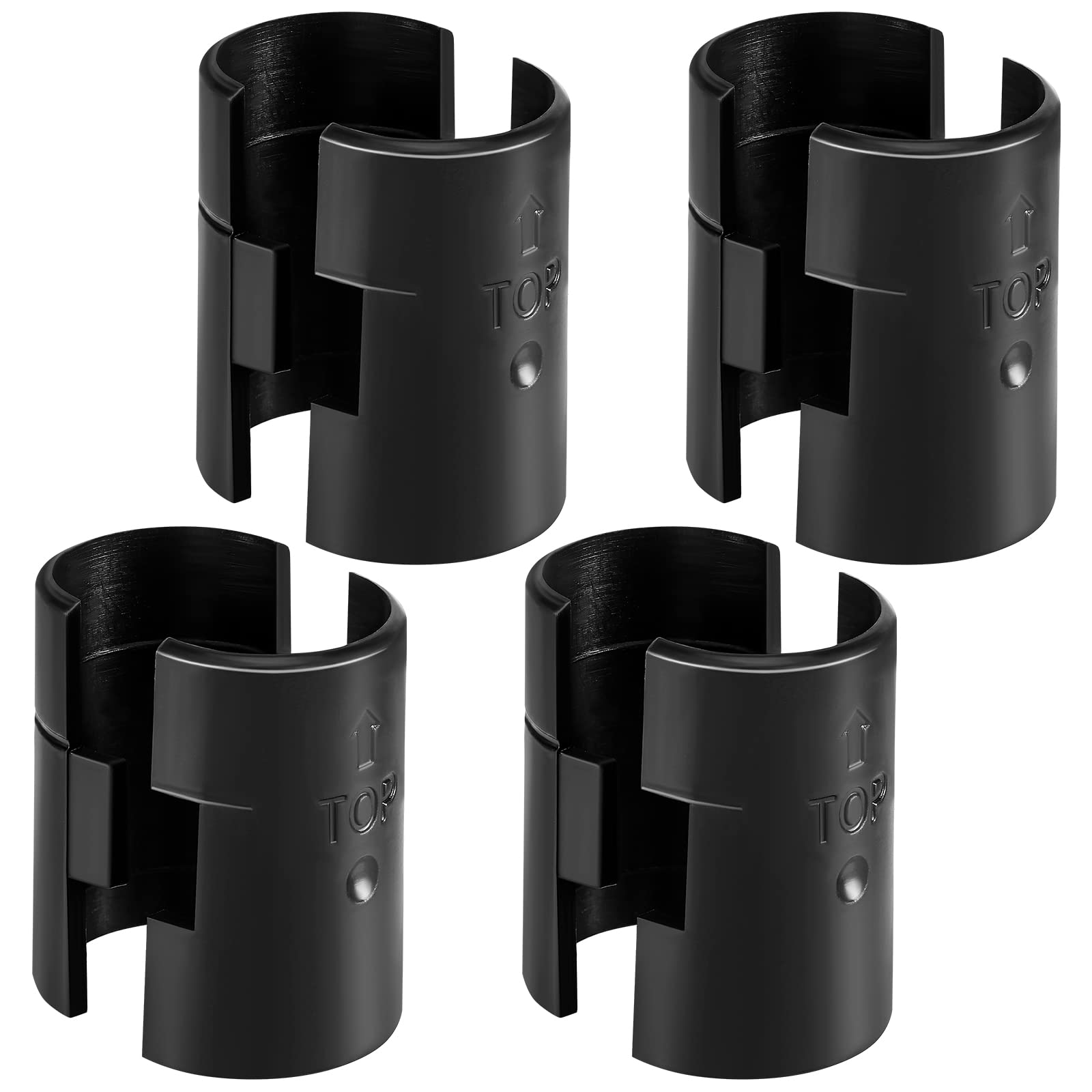 8Pcs Wire Metal Shelving Clips for 1" Post, 4 Pairs Plastic Replacements