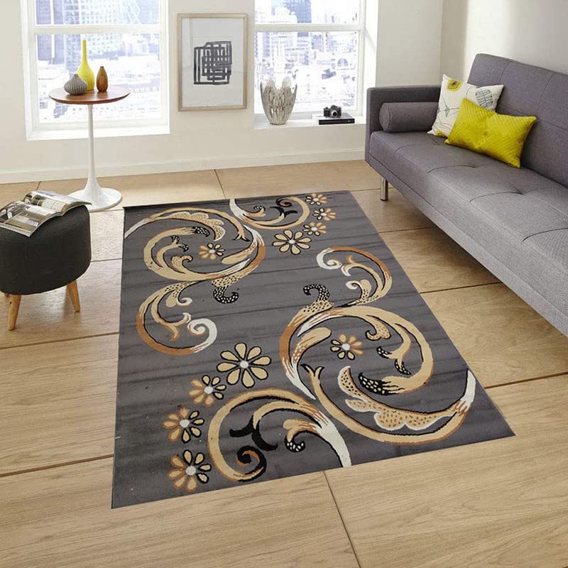 Image of Home Decore Acrylic Carpet for Your Living Room & Drawing Room Aywhere in Your Home (150x210 Yellow Colour)- 5x7 Feet