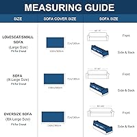 Vista 269 de VClife funda boho de sofá de felpilla para sofá seccional, funda antideslizante para sofá de 2 plazas, protector para mascotas con borlas, funda