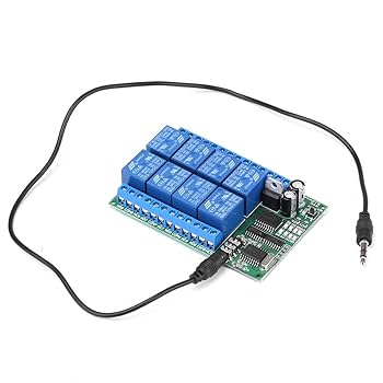 DTM・DAW iPhone8 Dtmf Relay Board, AD22A08 DC 12V 8CH DTMF Relay Phone Voice