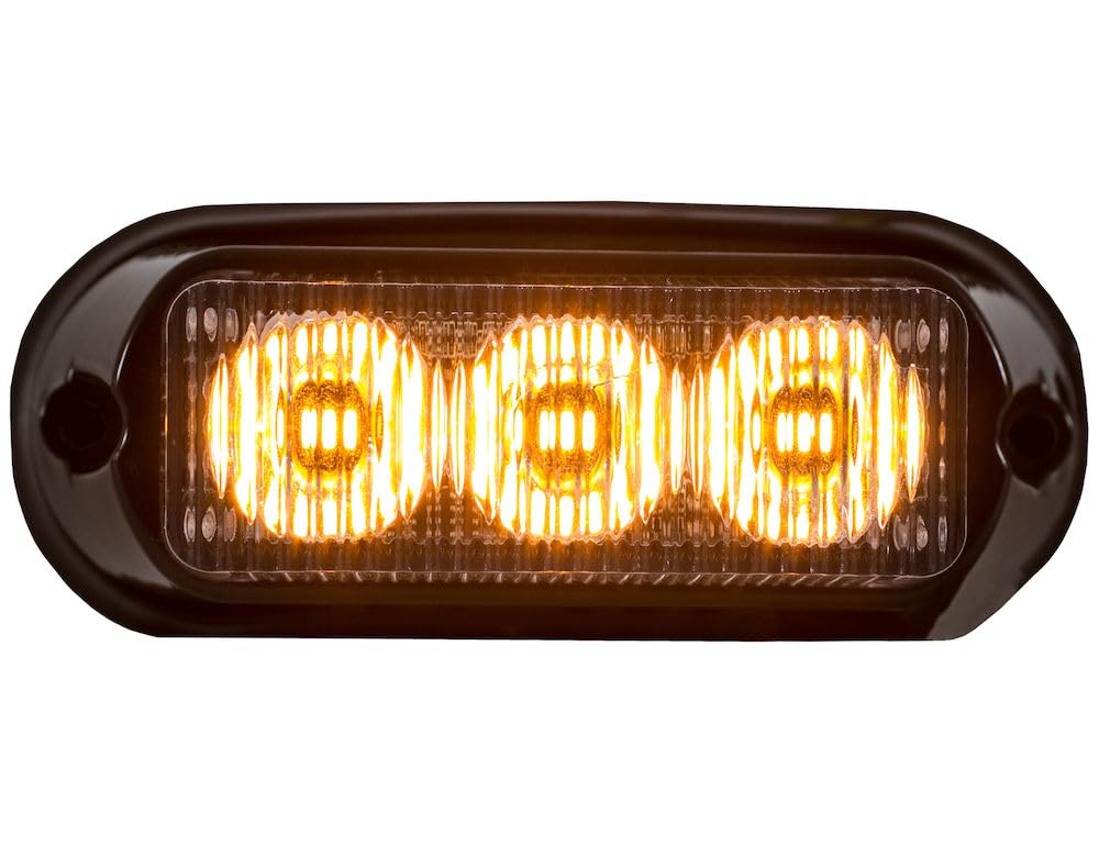 Buyers Products 8891120, 4 Inch LED Strobe Light, Light Bar, Signal Lights, Warning Lights for Utility Truck and Trailers, Work Trucks, ATVs, Amber