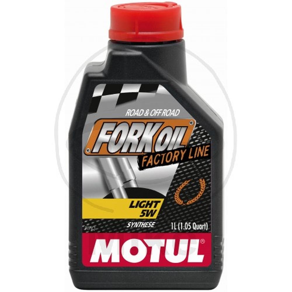 Motul Fork Oil Factory Line Light 5W 1 L - Synthetic - 1 Ltr - 880g - SAE 5W - -30°C - Motorcycle Fork Lubrication, Racing