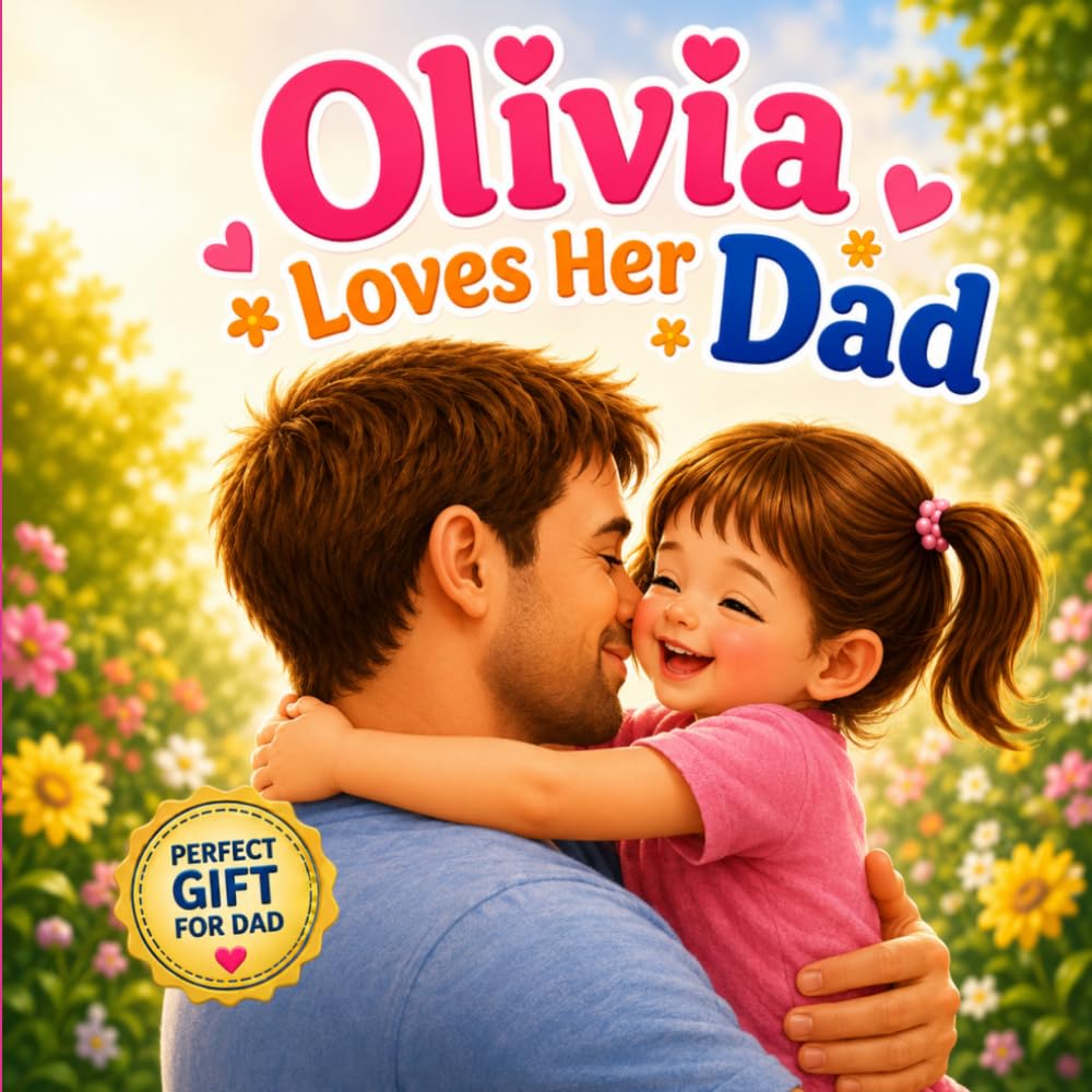 Olivia Loves Her Dad: A Personalized Picture Book: Special Moments with Dad: Father and Daughter Gift Book | Keepsake Story for Olivia and Dad (Three Hearts Personalized Baby Books (Olivia))
