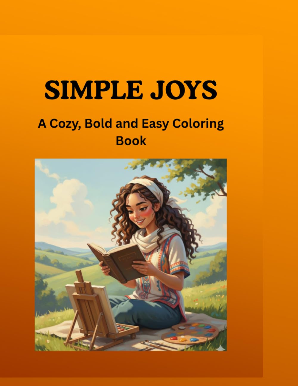 SIMPLE JOYS: A Cozy, Bold and Easy Coloring Book: Simple Designs for Adults, Seniors, and Beginners to Relax and Unwind