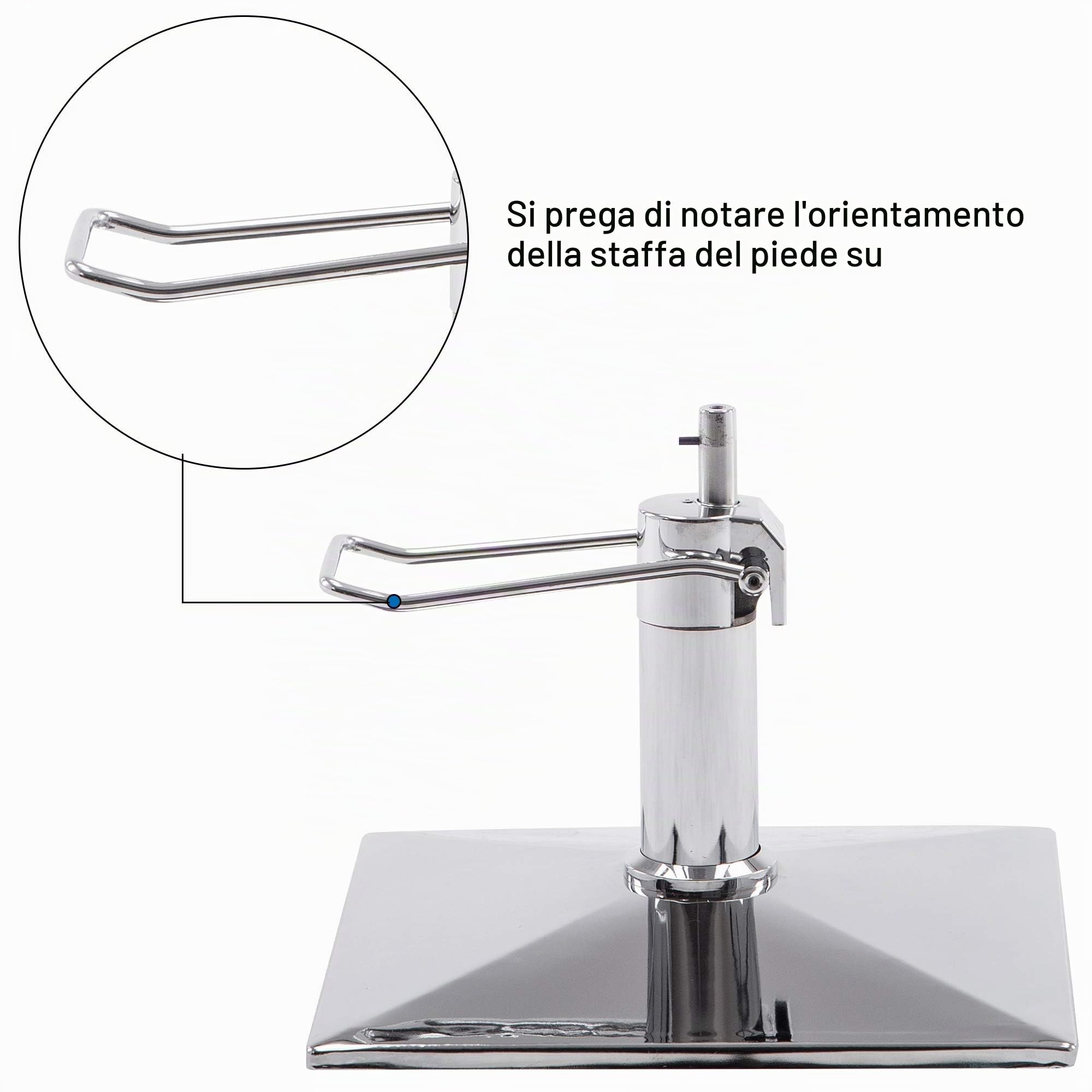 Barberpub 2057BK - Sedia parrucchiera, altezza regolabile, idraulica, similpelle nera