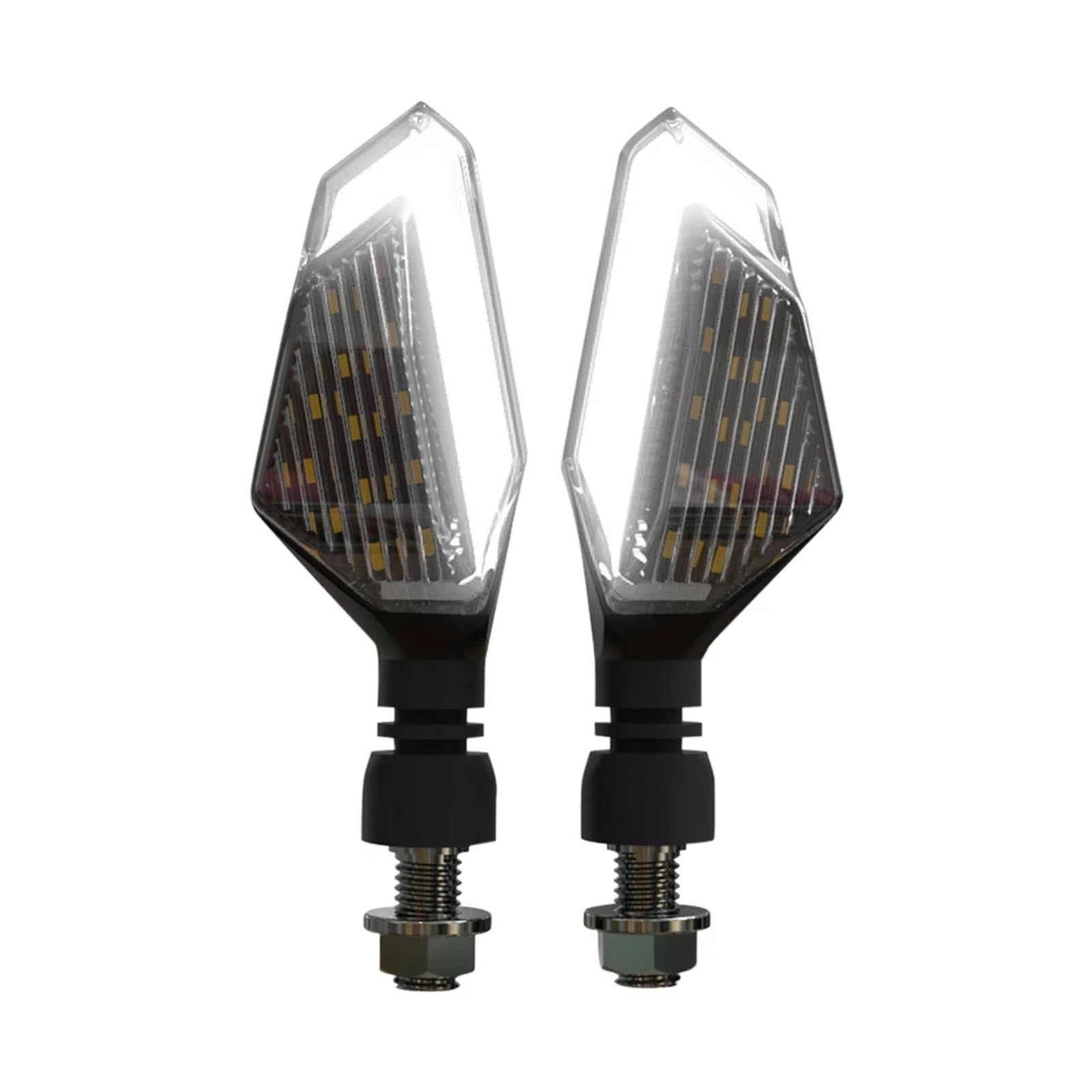 Indicatore Di Direzione Moto Sinistro E Destro Da 2 Pezzi DRL Indicatore Luci Di Marcia Diurna Lampada Lampeggiante(White)