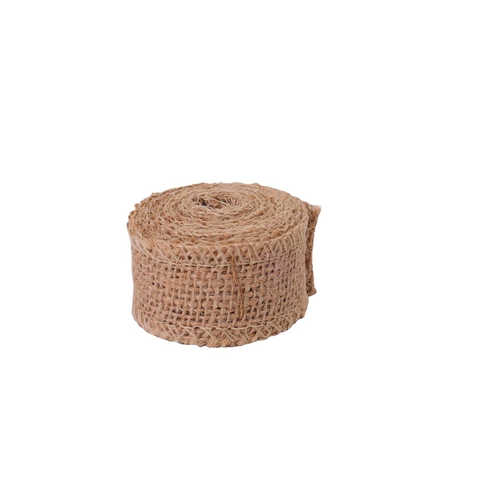 Hessian Roll 6/2M Natural Vintage Jute Burlap Ribbon 3-15cm Bow Crafts Gift Wrapping Wedding Decoration Roll Linen Fabric Rolls(3cm,6M-(3roll))