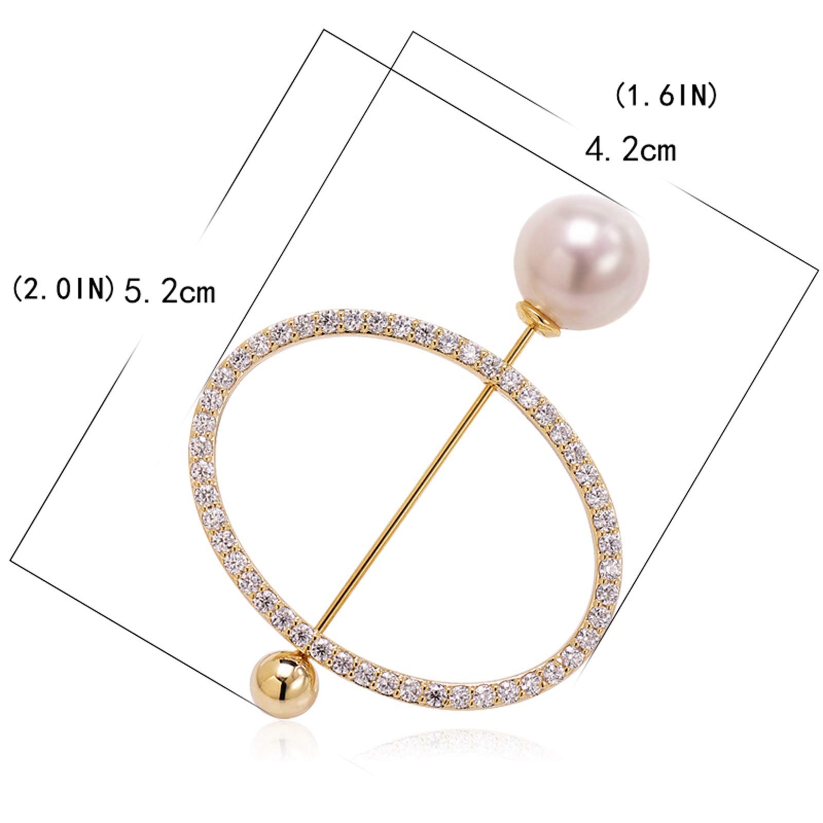 Broschen für Damen, Hochzeit, glitzernde Brosche, Elegante Brosche mit Imitationsperle, Pullover-Schal-Clips, zweizweckige EIN-Wort-Brosche