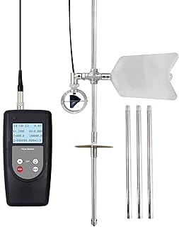 CNYST Flow Velocity Meter Tester Flow Rate Meter Water Speed Meter with Speed Range 0.01-10.00 m/s Measurement Error ≤1. 5% LCD Display Stylus Positioning Measurement