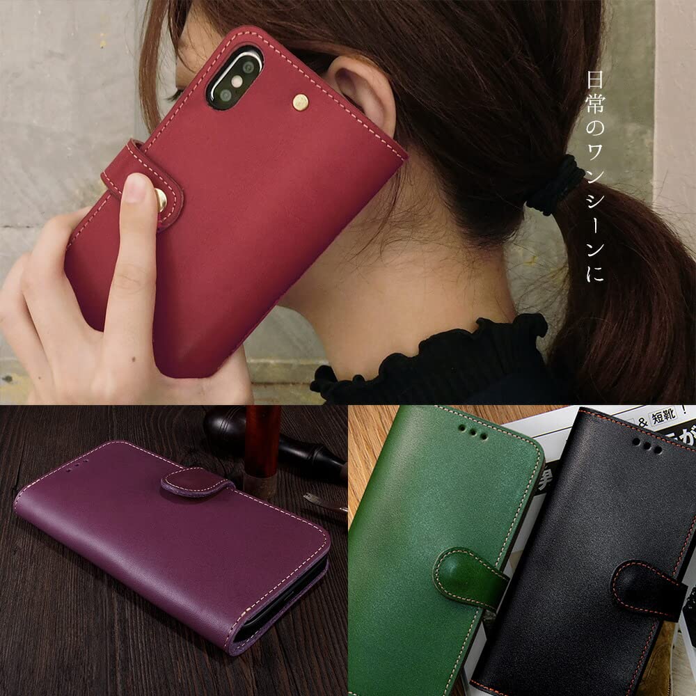 Amazon.co.jp: HANATORA iPhone12mini ケース 手帳型 本革