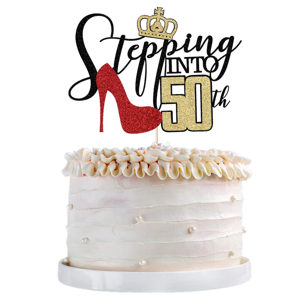 Buy Qertesl Stepping Into The 50th Birthday Cake Topper 50th Birthday buy-qertesl-stepping-into-the-50th-birthday-cake-topper-50th-birthday
