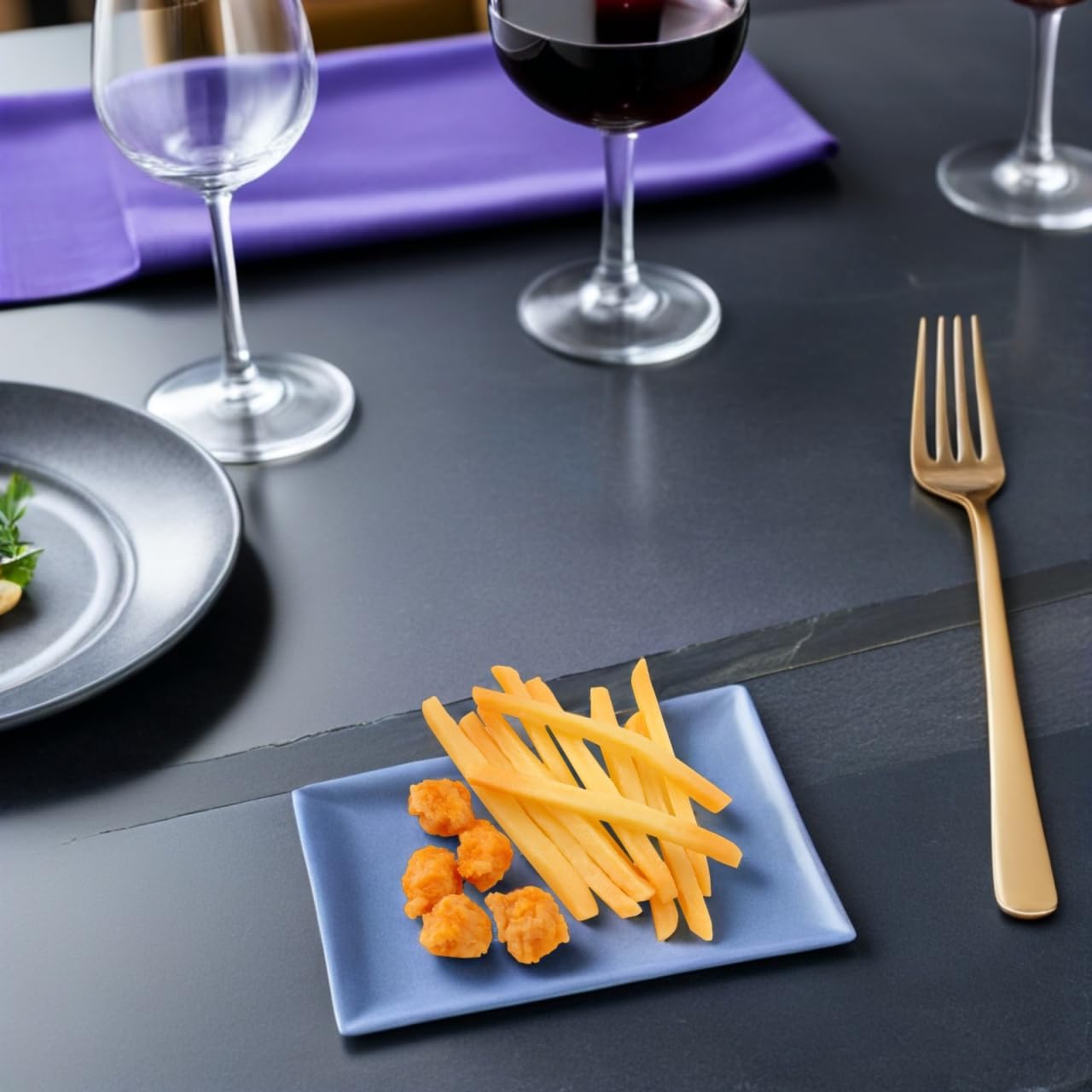 BESPORTBLE 1 Lot De Faux Poulet Et Frites Modèle Réaliste De Poulet