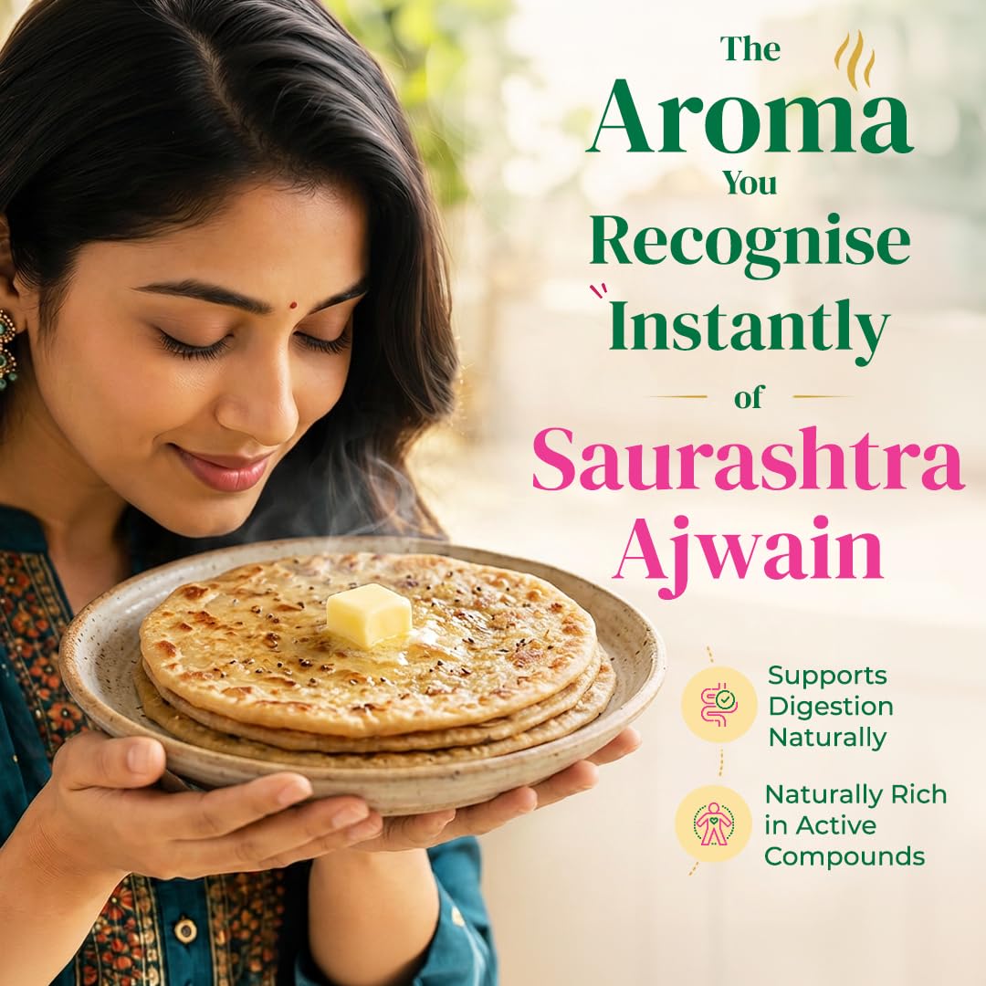 Khetika Naturale Ajwain 100 grams | Whole Ajwain(Carom Seeds) | No Added Colour | Preservatives Free
