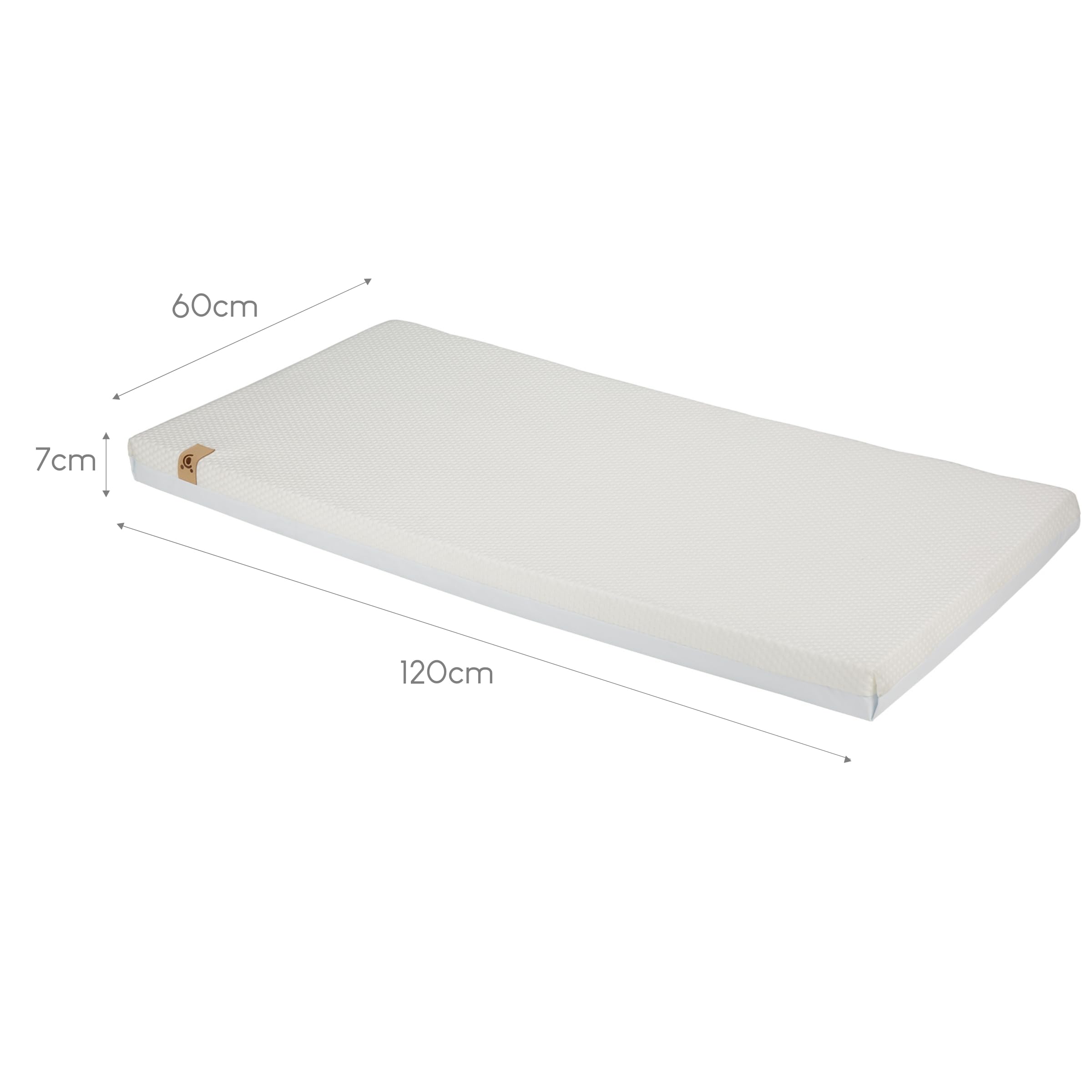 CuddleCo Lullaby - Colchón hipoalergénico para cuna (120 x 60 cm), impermeable y transpirable con funda extraíble lavable a máquina