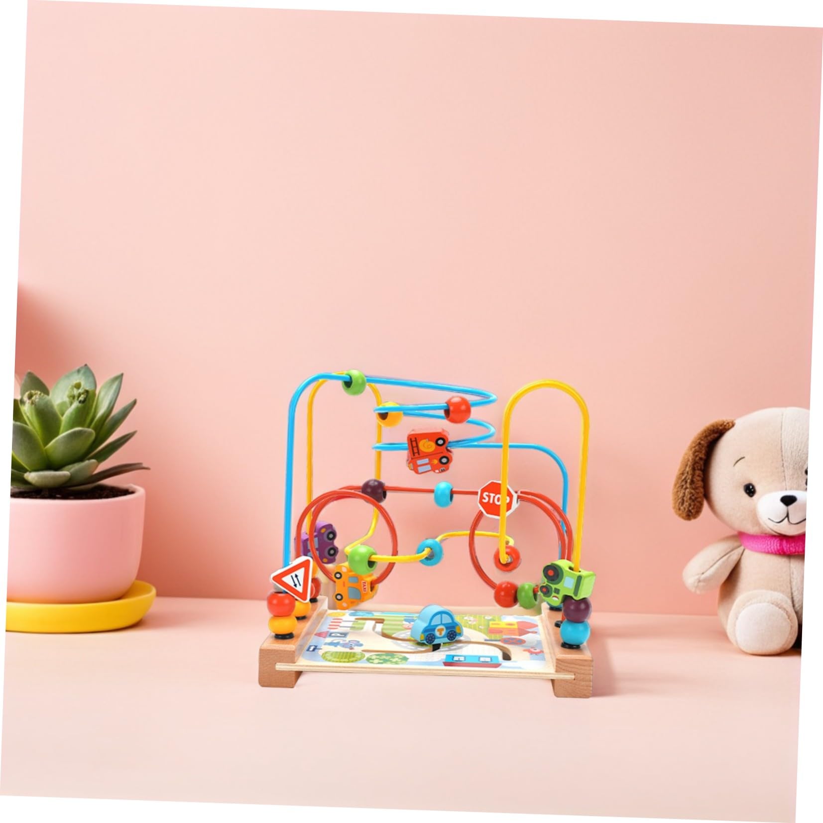 TOYANDONA Juguete Educativo de Laberinto de Cuentas Oceánicas para Niños, Material Sintético Redondo, Entretenido y Creativo para Desarrollo Temprano