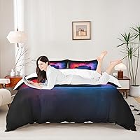 Vista 3 de Feelyou - Juego de funda de edredón de girasoles, cierre de zíper, de microfibra suave, con estampado 3D