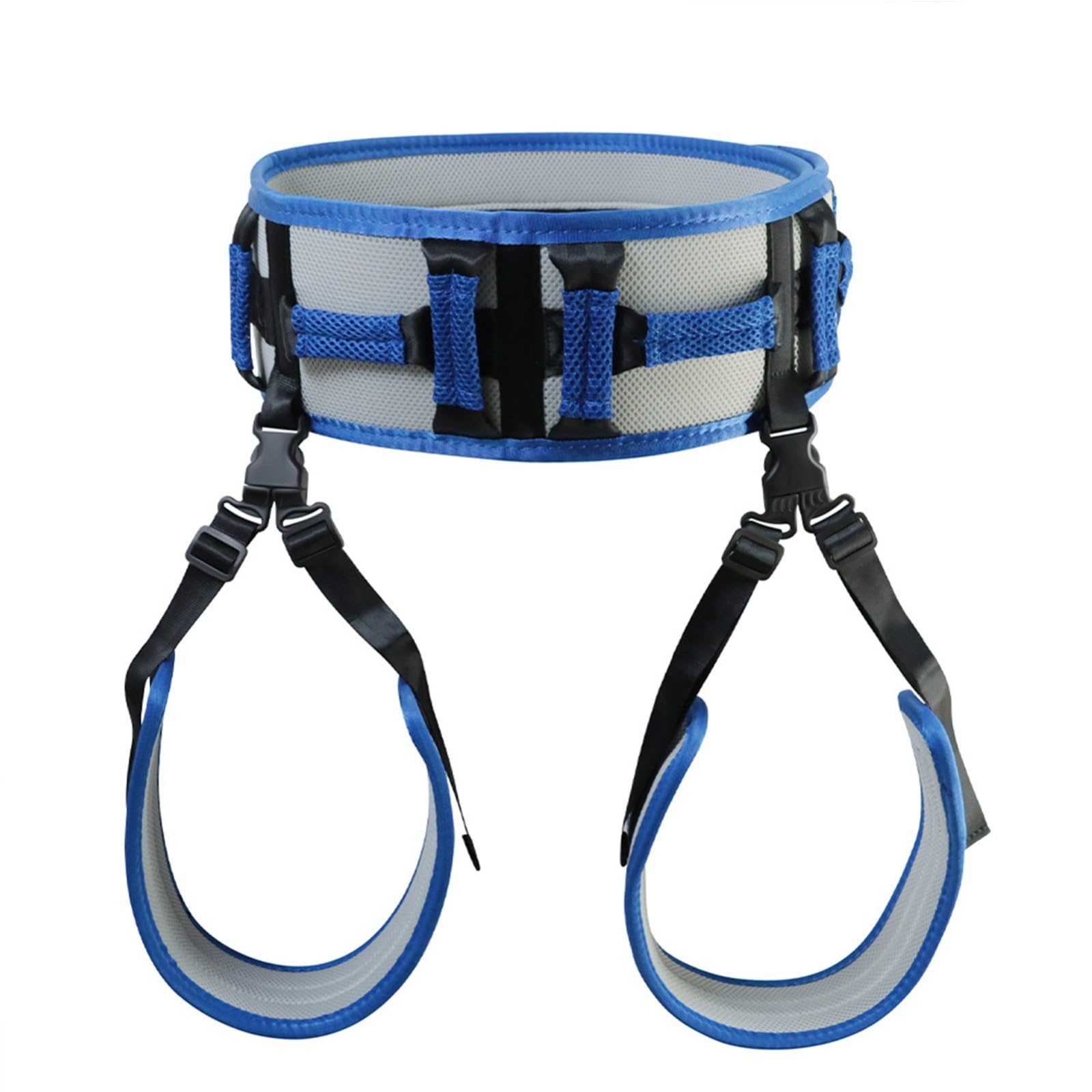 Cinturón de transferencia con presillas para piernas y 10 asas acolchadas, cinturón de marcha médico, dispositivo de asistencia para caminar con hebilla de metal de liberación rápida para persona
