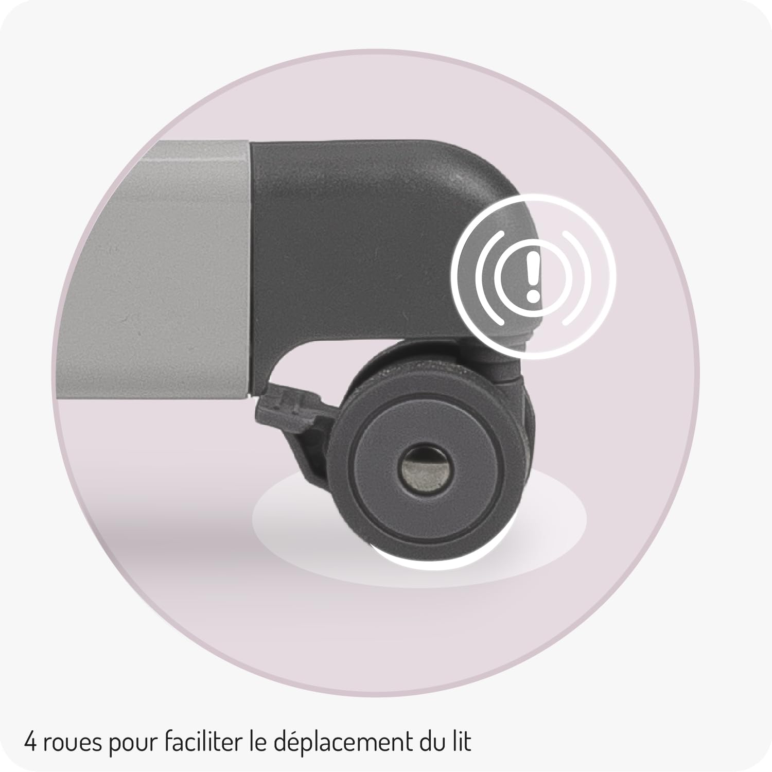 Momi REVO, lit bébé Multifonction, avec Hauteur réglable en 6 Positions de 72 à 82 cm, avec roulettes, Matelas Inclus, Sangles de Fixation, moustiquaire et Barre de Jouets
