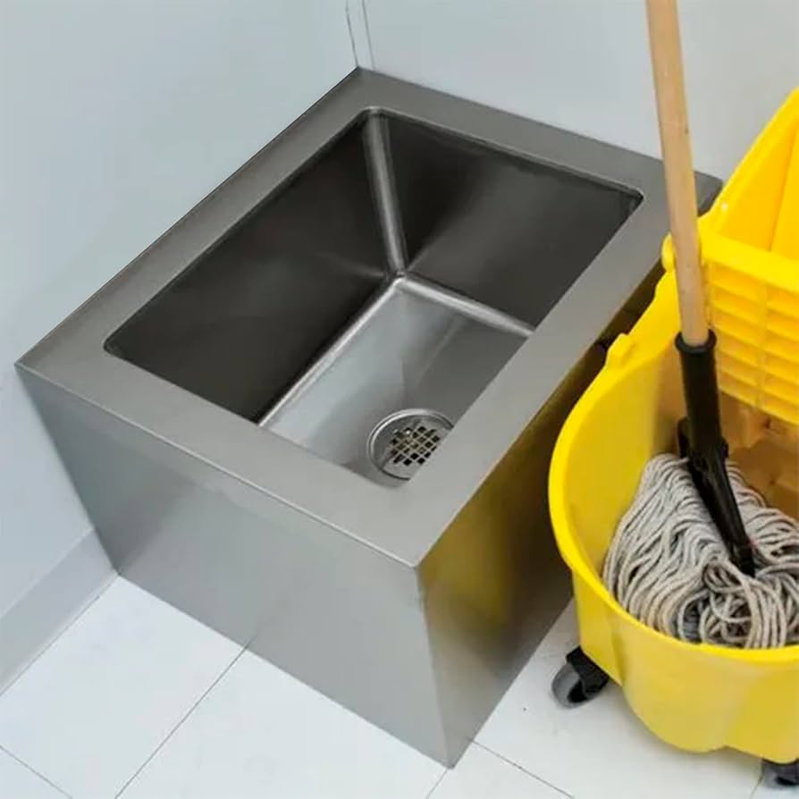 mlstoopidfoodページ Stainless Steel Floor Mop Sink | 24