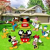 8-Piece Outdoor Lawn Birthday Party Supplies HD Yard Signs with Stakes Classic Theme for Birthday Party