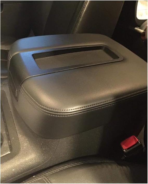Black Armrest Cover Center Console Lid for Chevy Avalanche Silverado Tahoe GMC Yukon XL Sierra 2007-2013