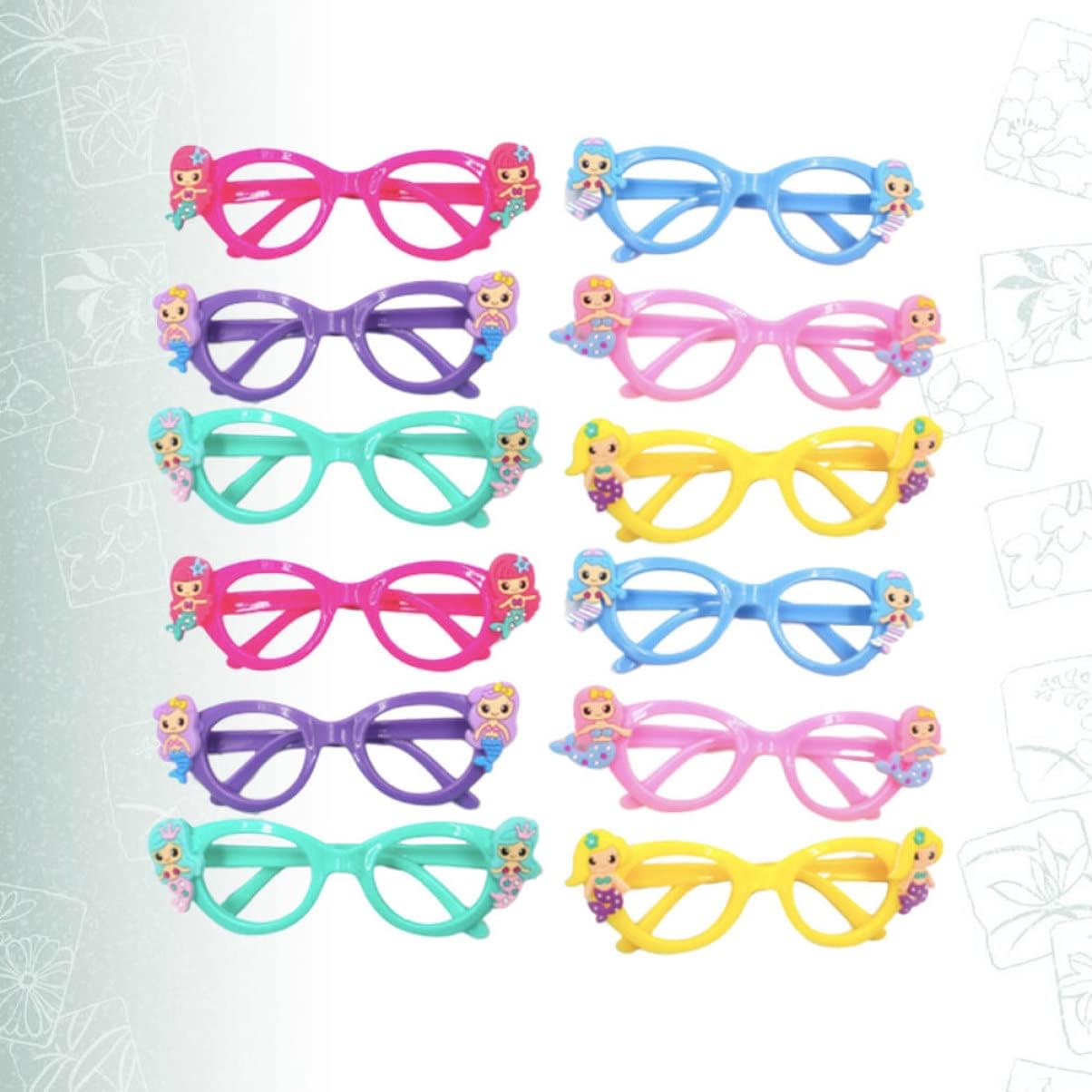 BESTOYARD 12 pcs Mermaid Eyeglasses mermaid costume sunglasses funny eyewear summer beach glasses mermaid party decorations : Clothing, Shoes & Jewelry