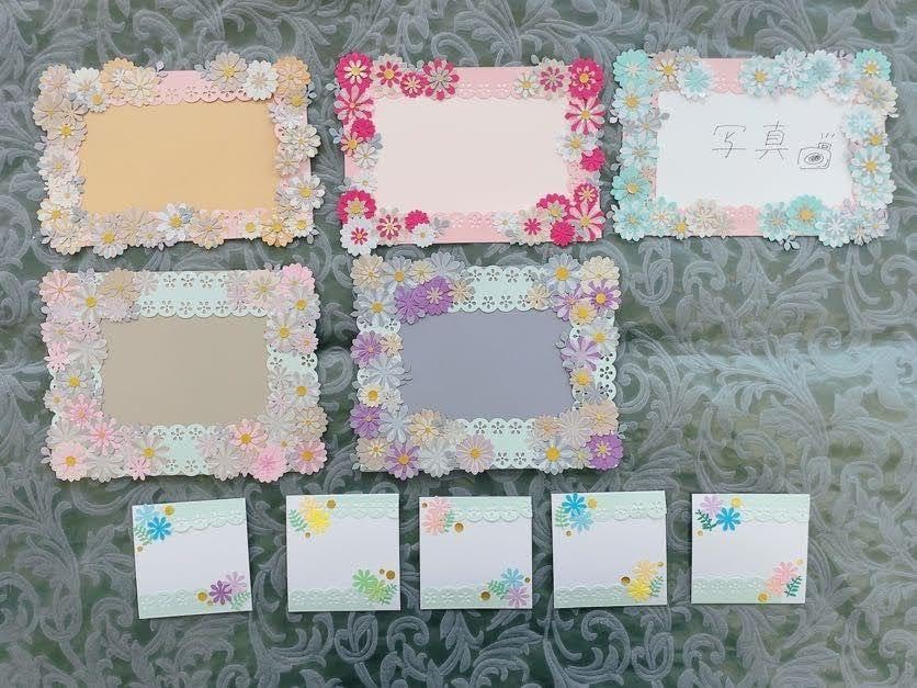 コメントカード　ハート フレーム　クラフトパンチ　写真フレーム コメントカードハート フレームクラフトパンチ写真フレーム