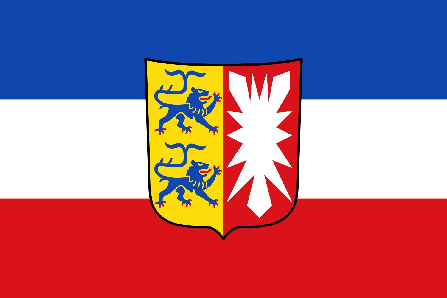 Drapeau Schleswig-Holstein 1.5m² grand pavillon paysage horizontal extérieur