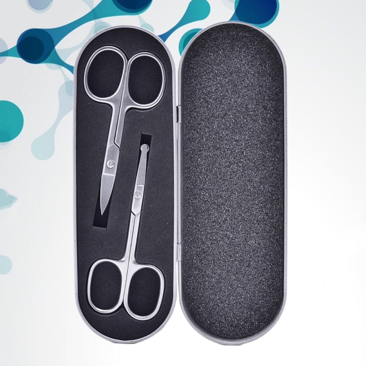 PACKOVE 6piezas Tijeras Inoxidable Para Cuidado De Cejas y Nariz Recortador De Facial Diseño Seguro y Práctico Para Hombres y Mujeres