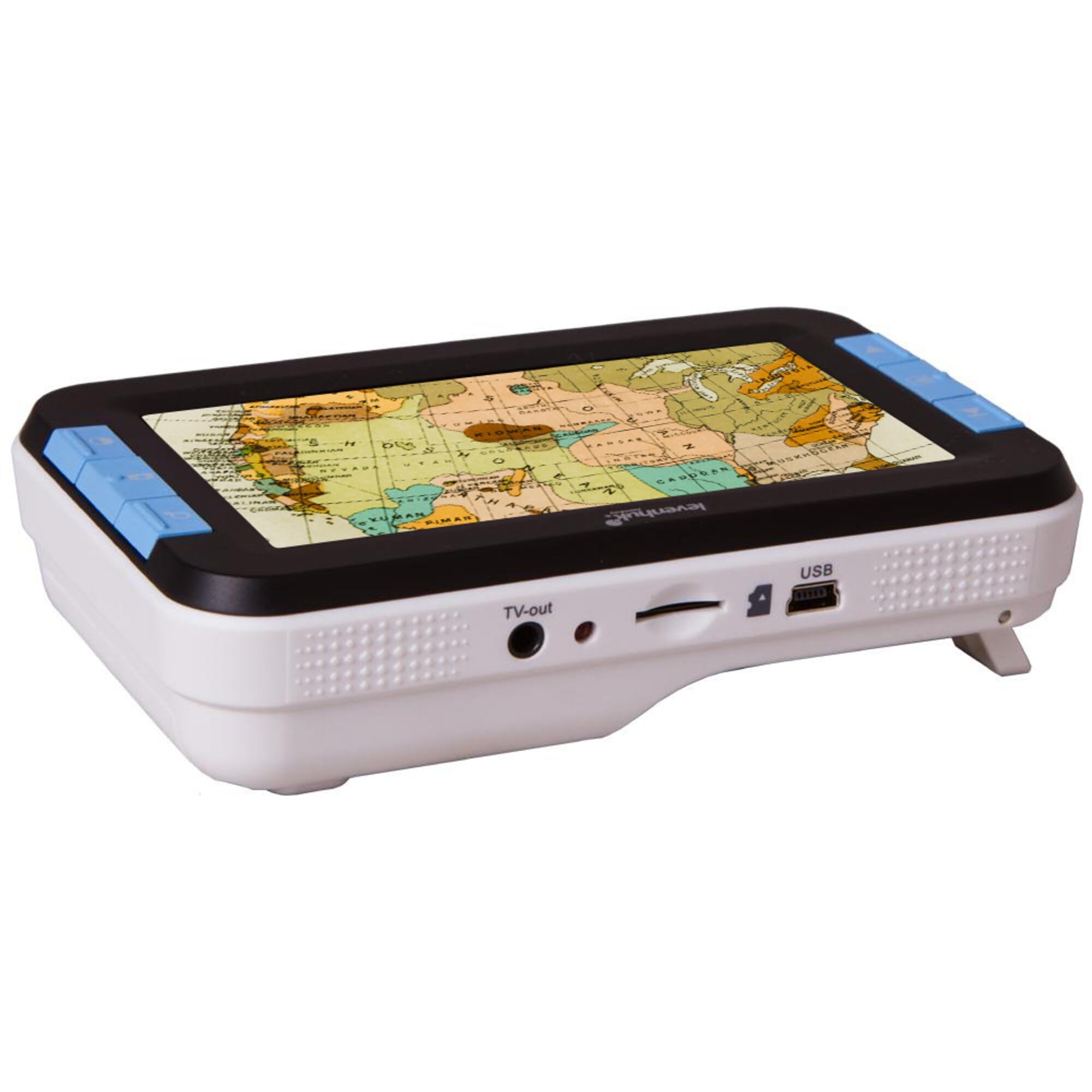 Levenhuk DTX 43 Portable Handheld Digital Magnifier with 4-Step Magnification and LED Light with 7 Color Modes