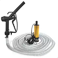 Bomba Submersível para Óleo Diesel Querosene Água 12V com Kit Pistola Abastecedora e Mangueira de 5 Metros